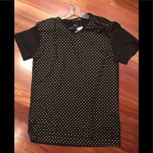 Men’s Mondo Gold studded t-shirt Sz: L